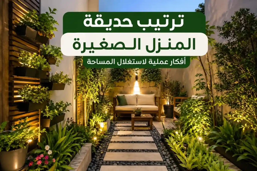 ترتيب حديقة المنزل الصغيرة