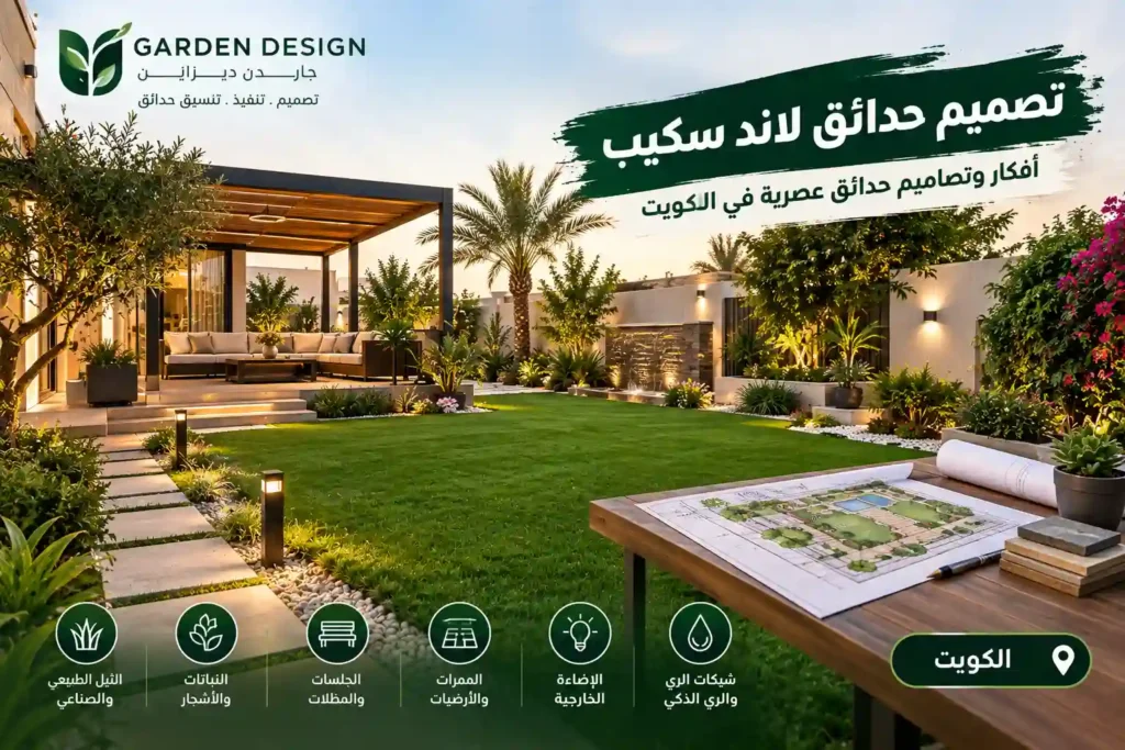 تصميم حدائق لاند سكيب في الكويت
